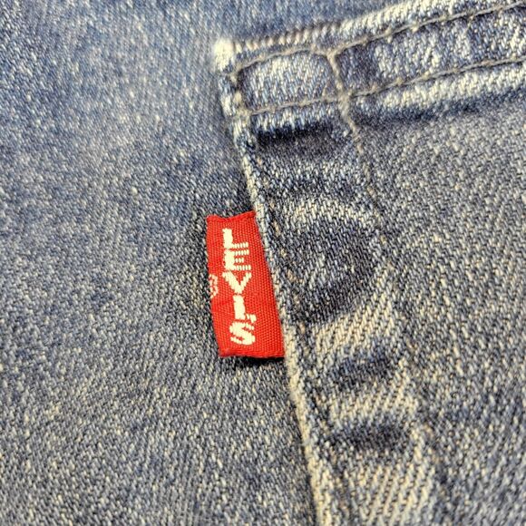 Levis Vintage‎ 511 Slim Fit BIG E Premium Stretch Blue Jeans Men’s 34X34 fits 32 - Picture 3 of 16